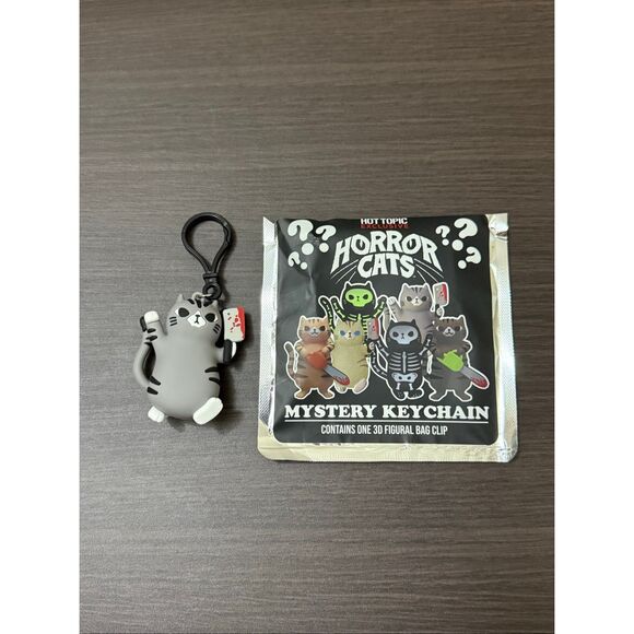 Horror Cats Blind Bag Figural Bag Clip Keychain - Style D - Picture 1 of 2